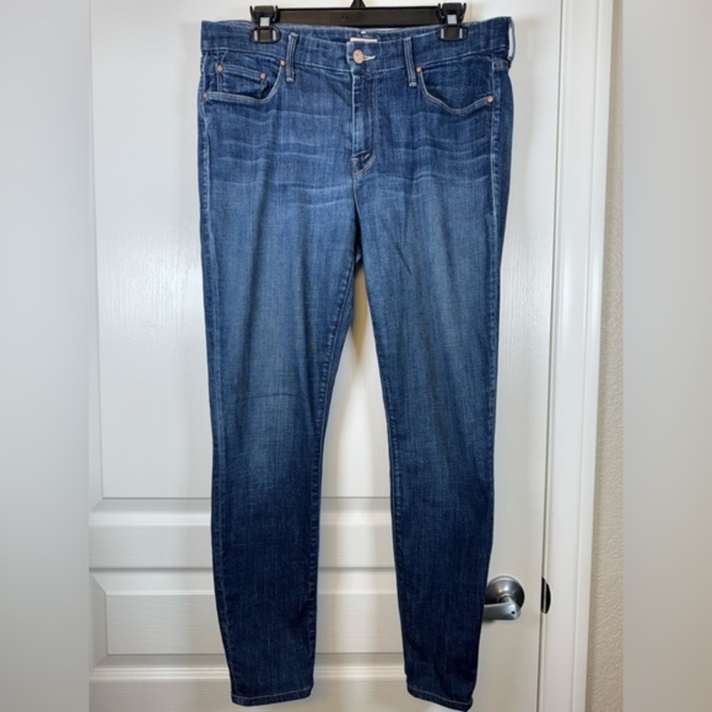 The Mother Denim Washed The Looker Blue Skinny Jeans Size 32 EUC #1594